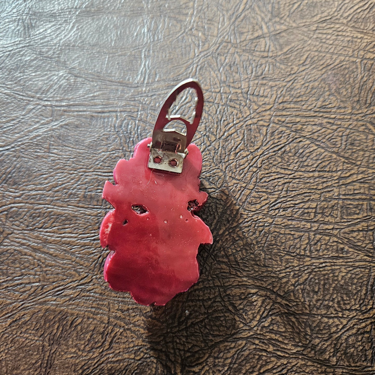 Vintage Burgundy Rose Dress Clip