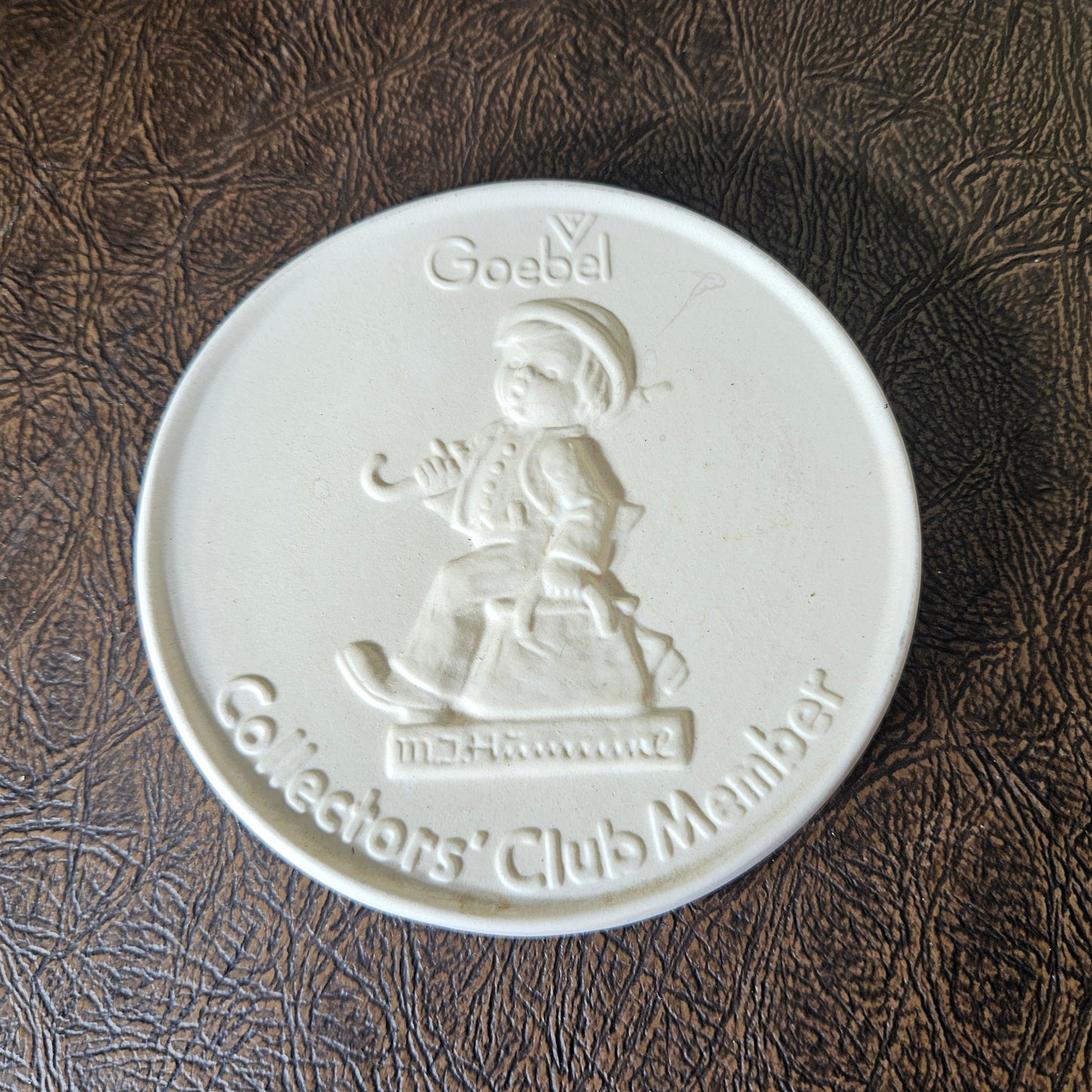 Goebel Collectors Club Member Bisque Coaster Plaque