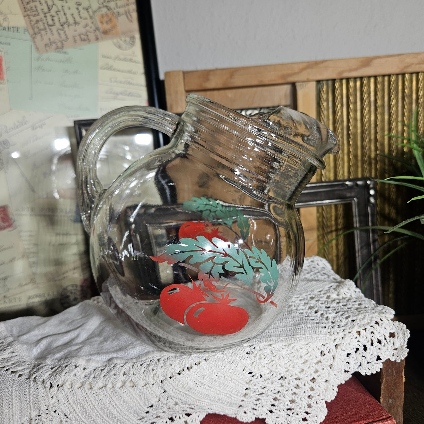 Tomato Glass Pitcher