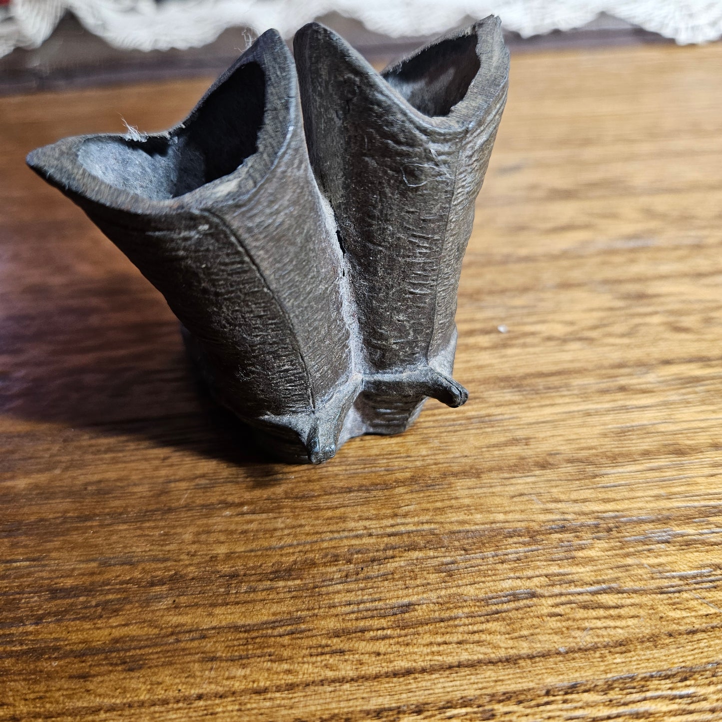 Vintage Cowboy Boot Match Holder Vase