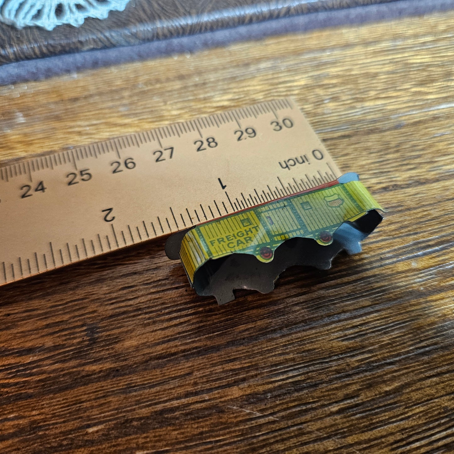 Vintage Miniature Tin Litho Freight Car Toy