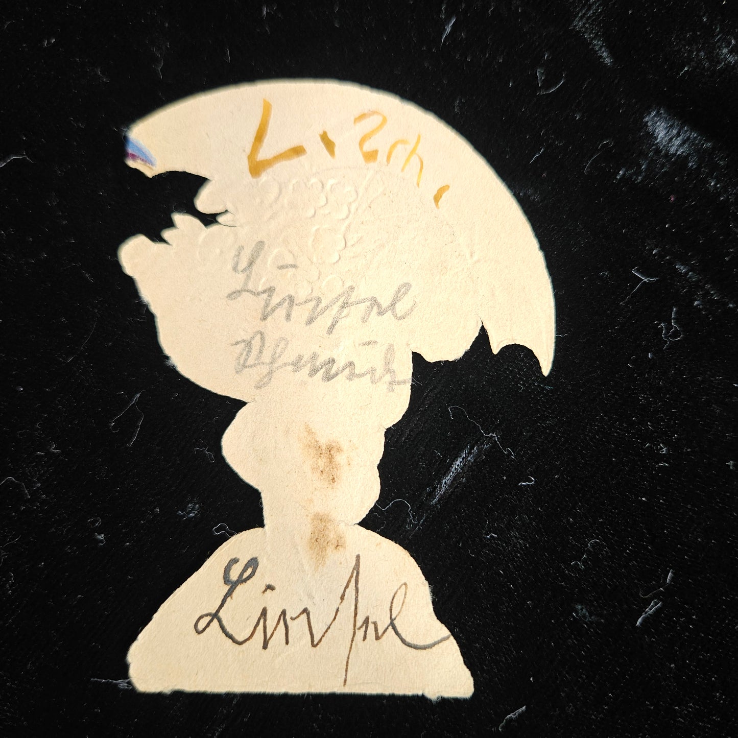 Victorian Girl with Umbrella Die Cut Scrap