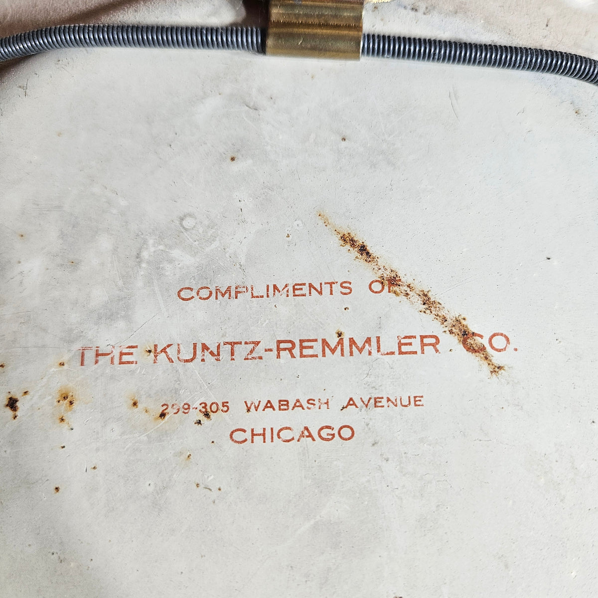 Antique Chicago Advertising Portrait Tin Tray | Kuntz-Remmler Co.