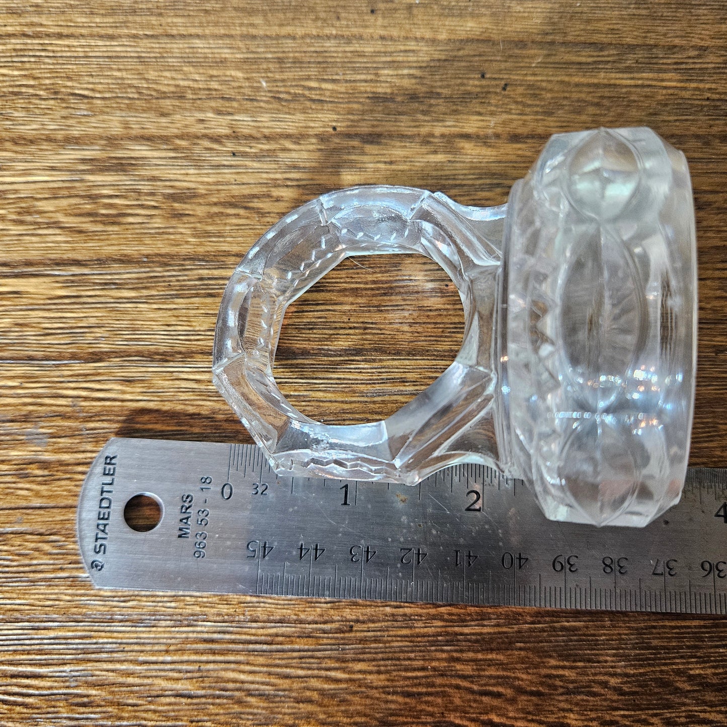 Clear Pressed Glass Figural Napkin Ring
