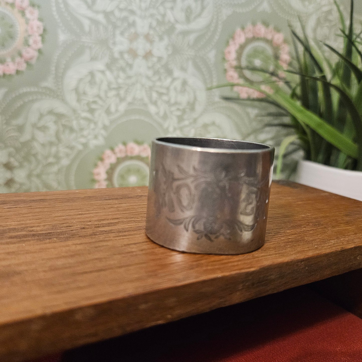 “Mother” Engraved Silver-Tone Napkin Ring