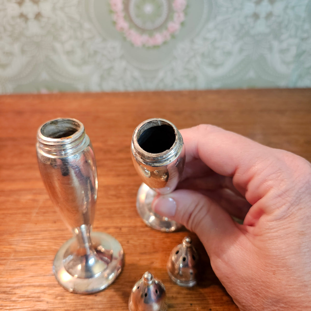 Webster Co Sterling Silver Salt and Pepper Shakers Pair B48