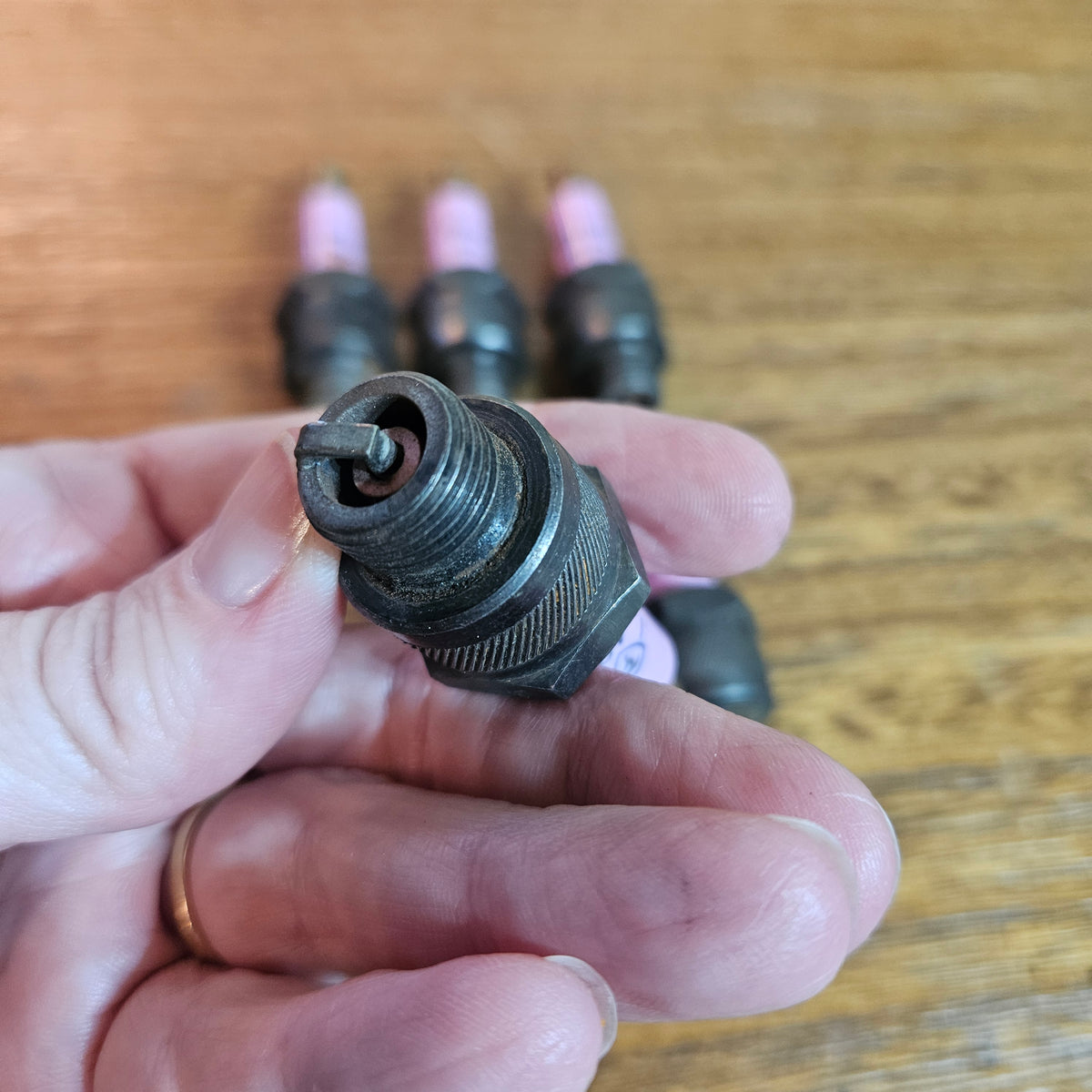 Vintage Firestone Polonium Spark Plugs Set of 6
