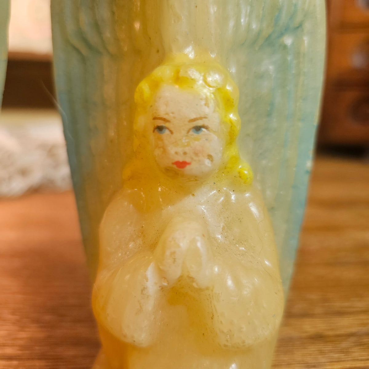 Praying Angel Figural Candles Pair