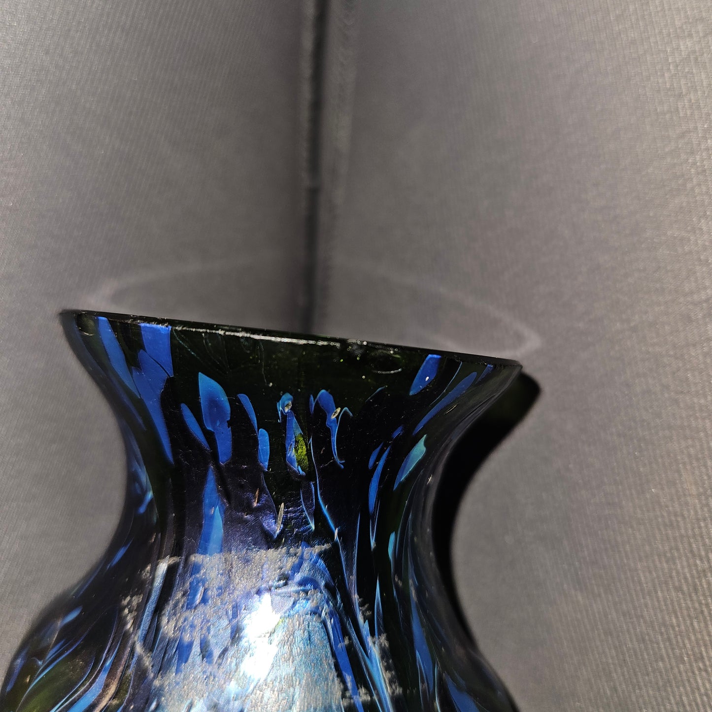 Small Handblown Multicolor Swirl Art Glass Vase