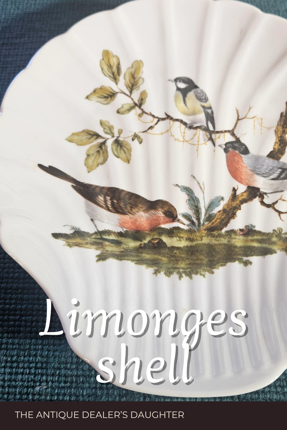 Limoges France Bird Shell Porcelain Dish
