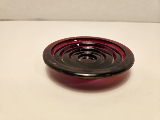 Vintage Amethyst Glass Ring Holder Dish