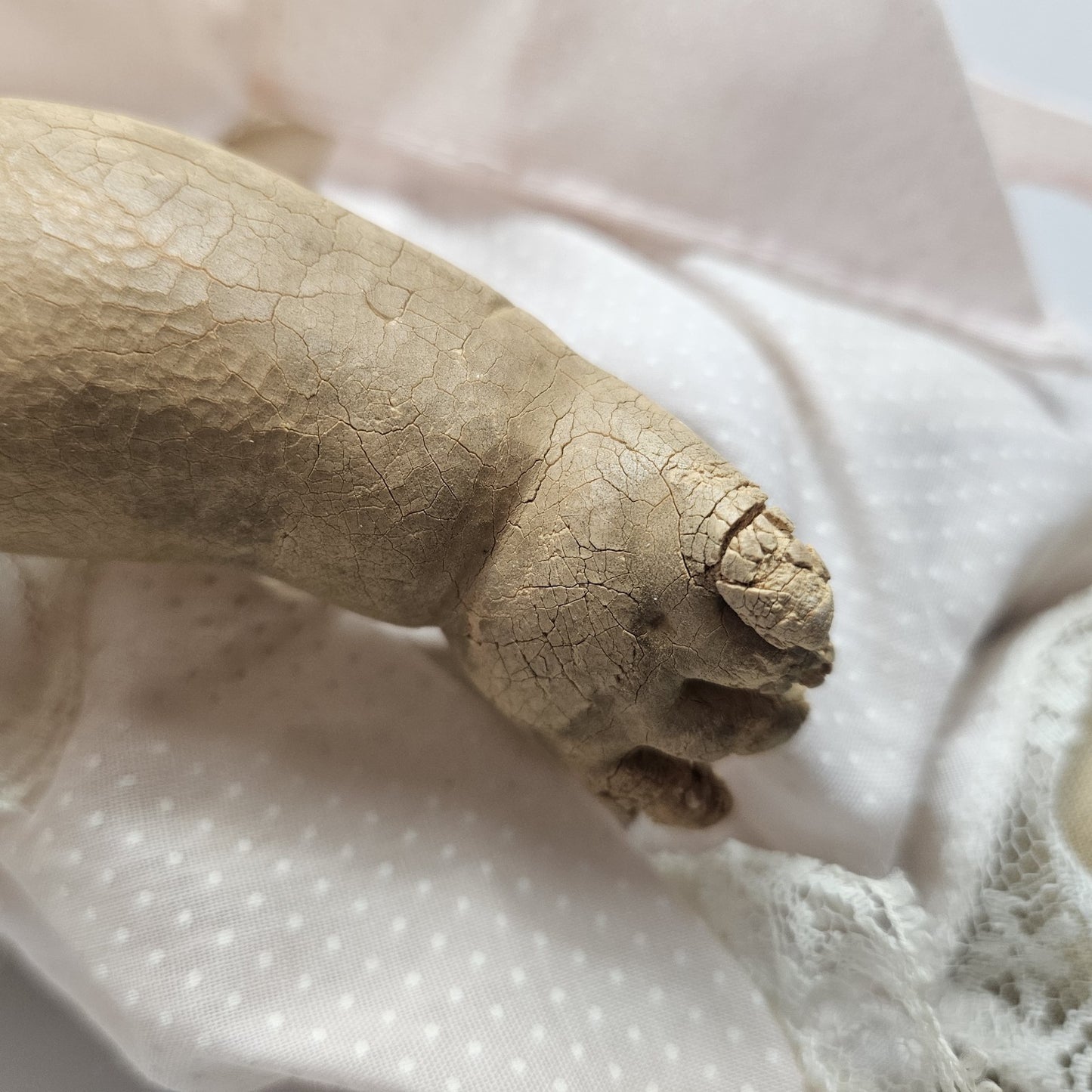 Antique Composition Baby Doll 24” Vintage w Bonnet Dress – Repair or Display
