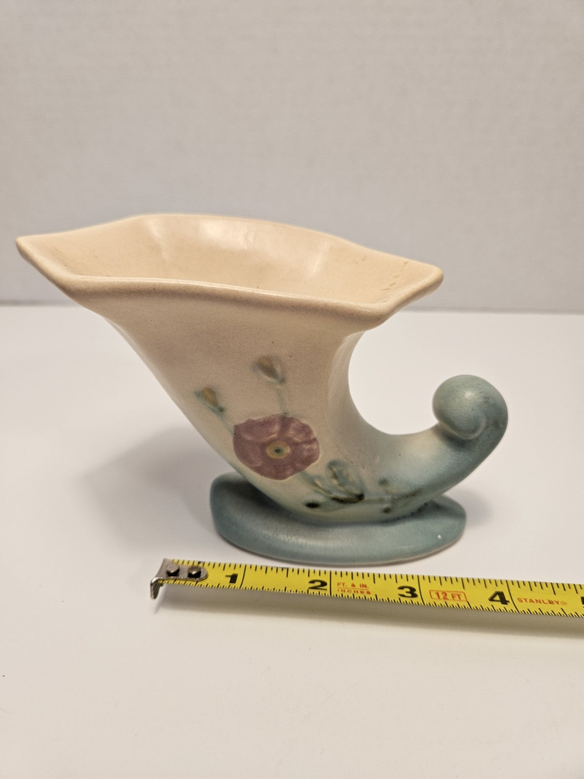 Hull Art Pottery Vase 322 Floral Cornucopia