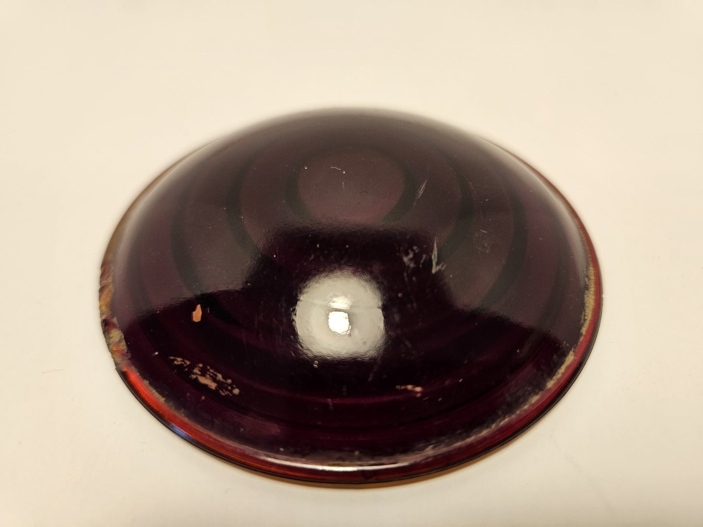 Amethyst Glass Ring Holder Dish