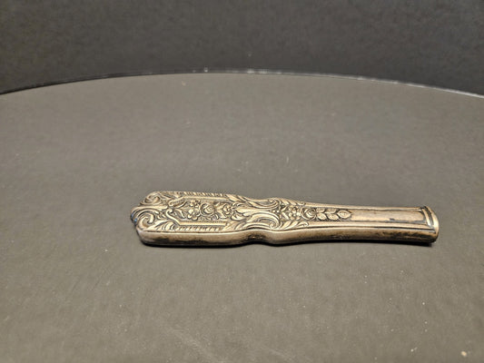 Sterling Silver Antique Ornate Brush Handle with Floral Design .925