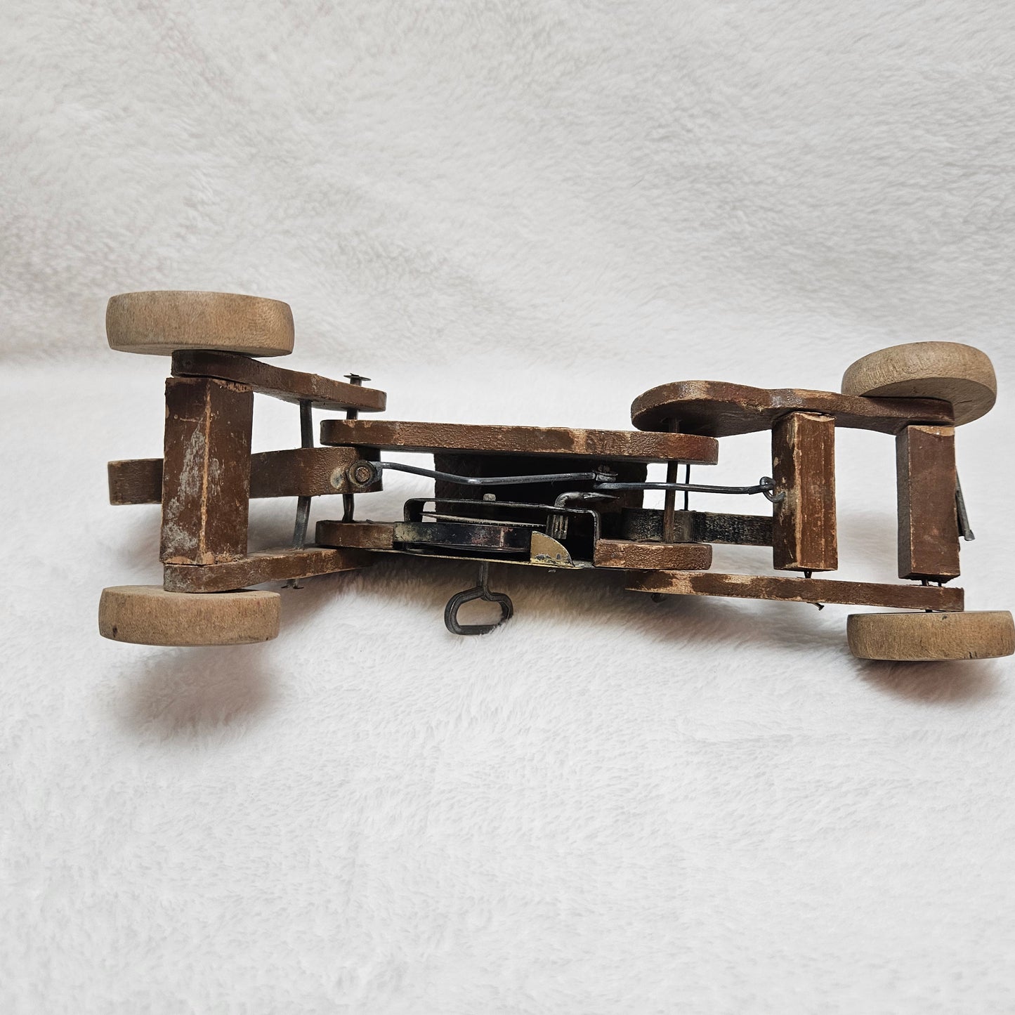 Vintage Wind-Up Walking Horse Toy Made in Japan Mechanical Pull Toy 1950s Wooden Toy