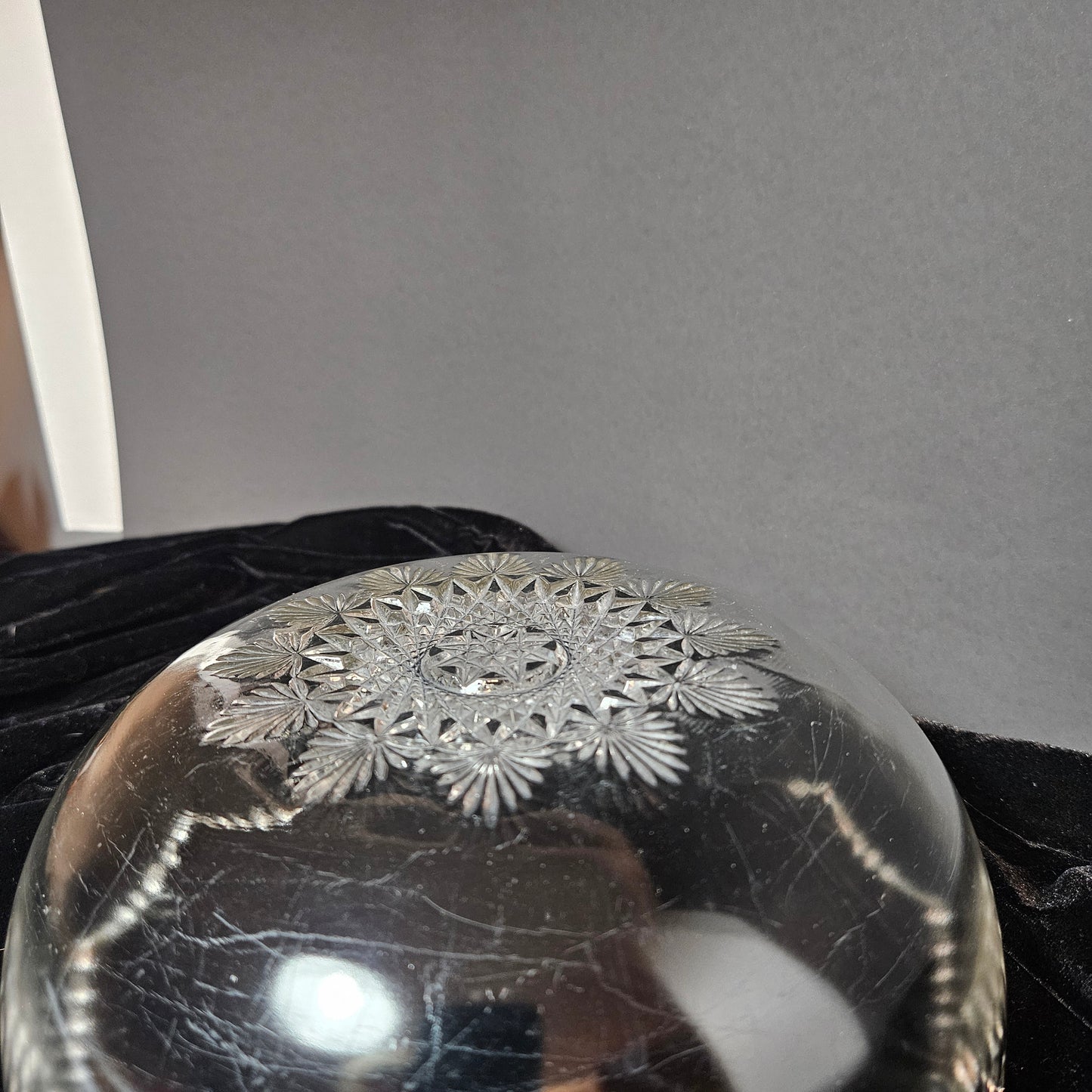 Vintage Pressed Glass Bowl Scalloped Edge