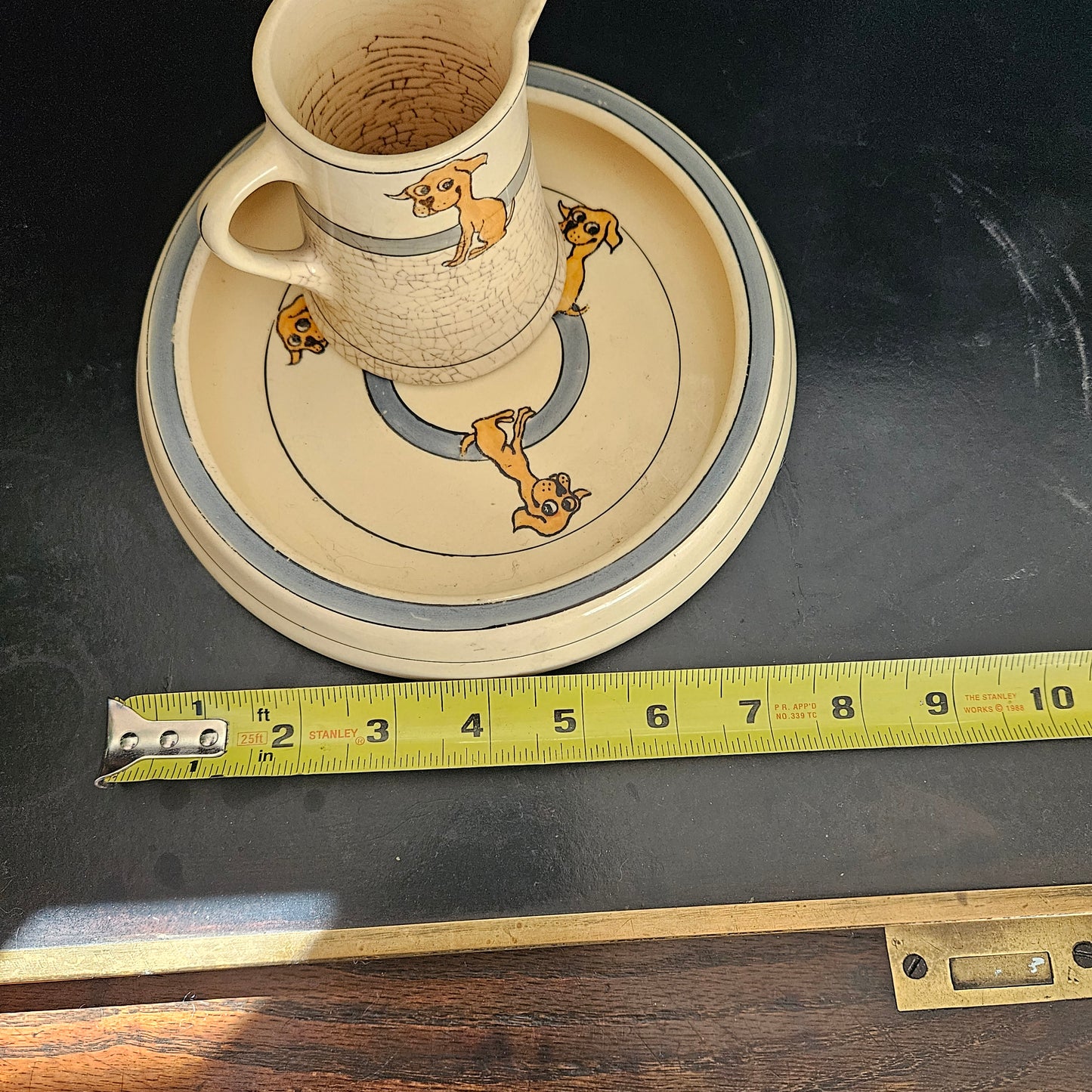 Roseville Juvenile Dog Creamer Vintage Nursery Pottery Pitcher