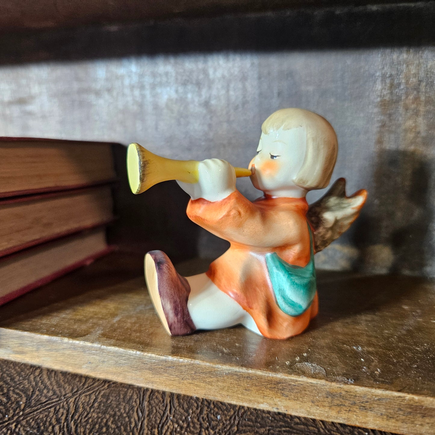 Vintage Goebel Angel Playing Trumpet W Germany