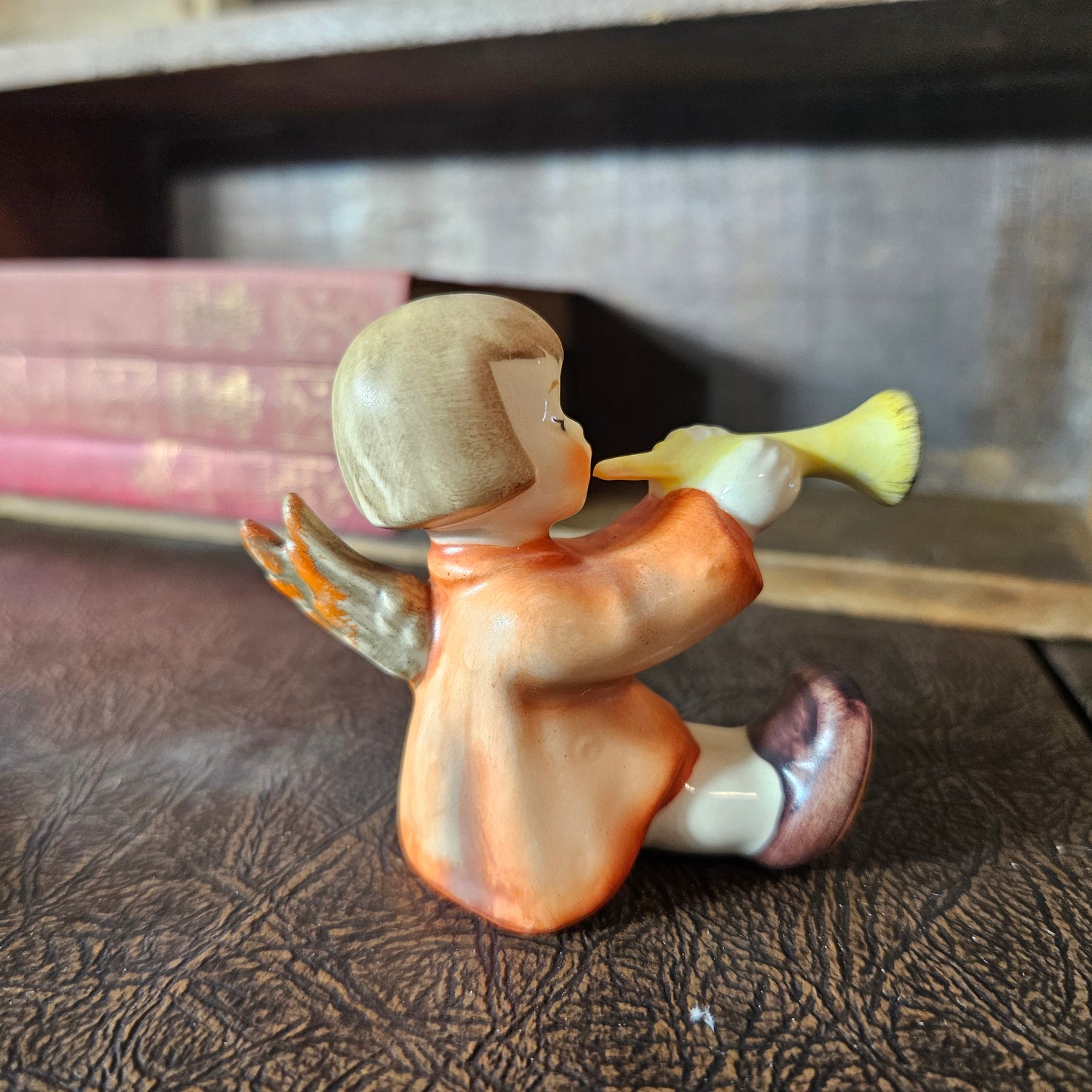 Vintage Goebel Angel Playing Trumpet W Germany