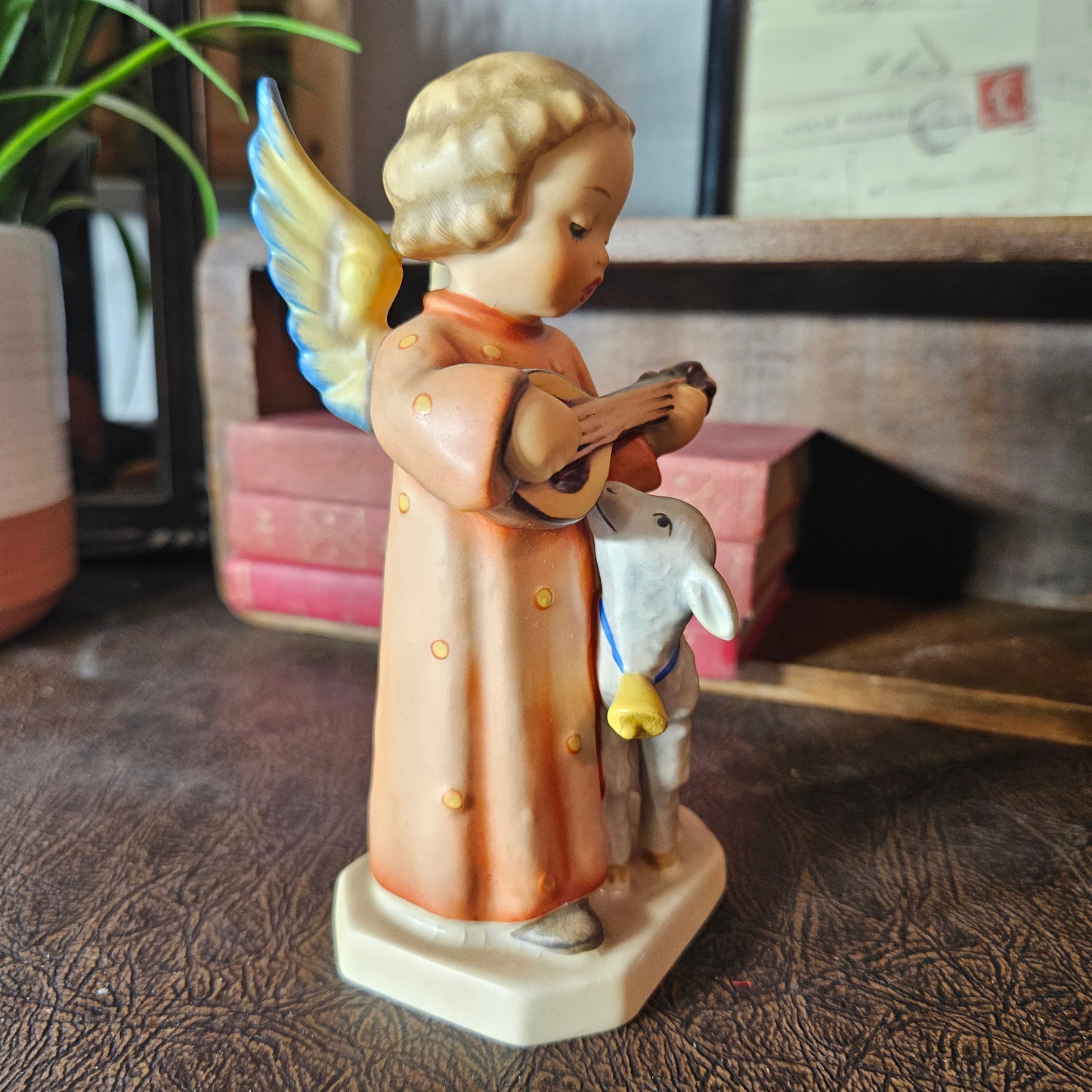 Goebel Hummel "Angel Serenade with Lamb" Figurine W Germany Vintage