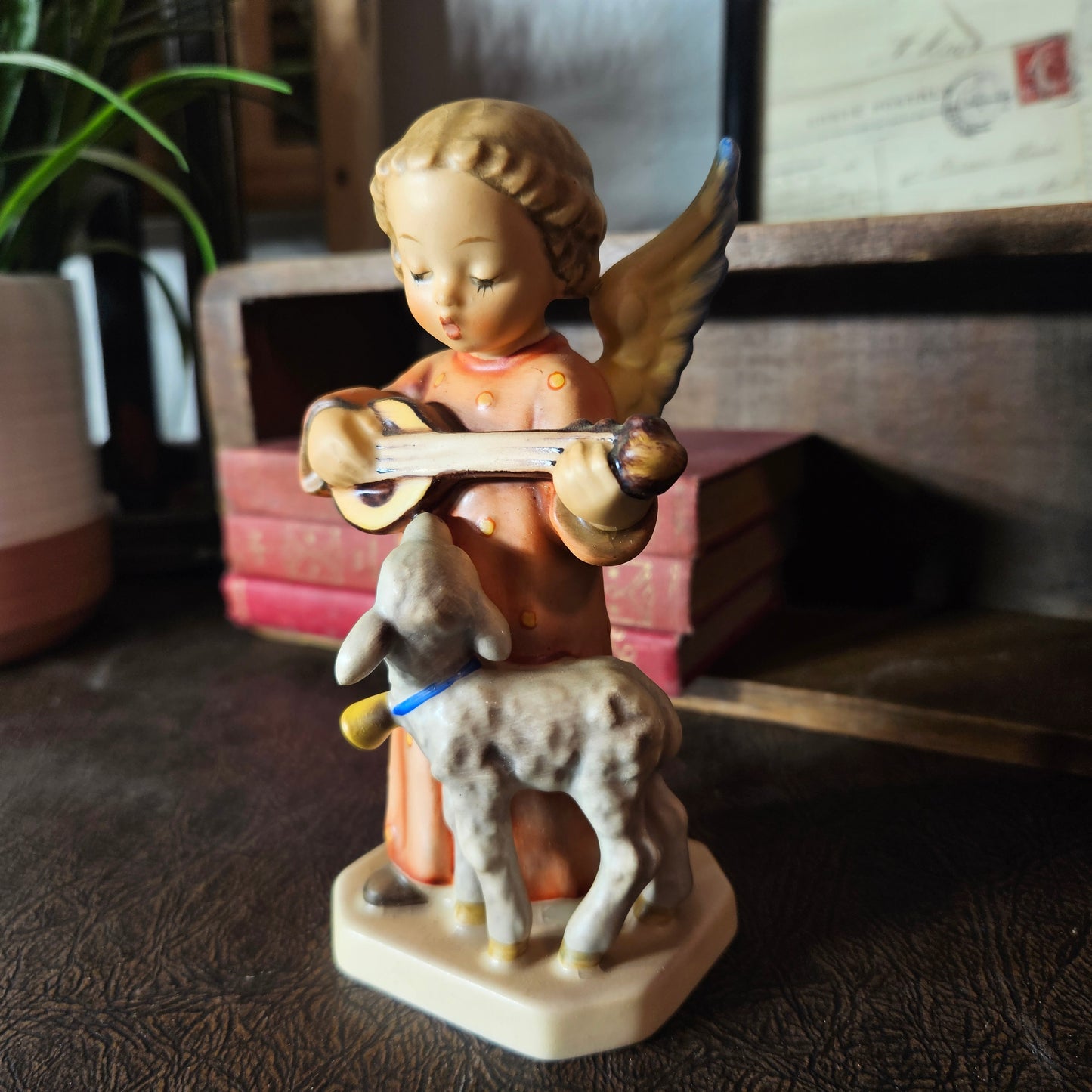 Goebel Hummel "Angel Serenade with Lamb" Figurine W Germany Vintage