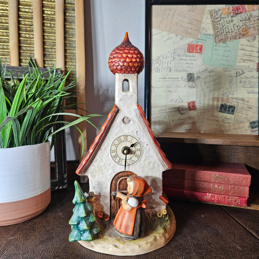 Goebel Hummel “Chapel Time” Figurine Church Clock W Germany