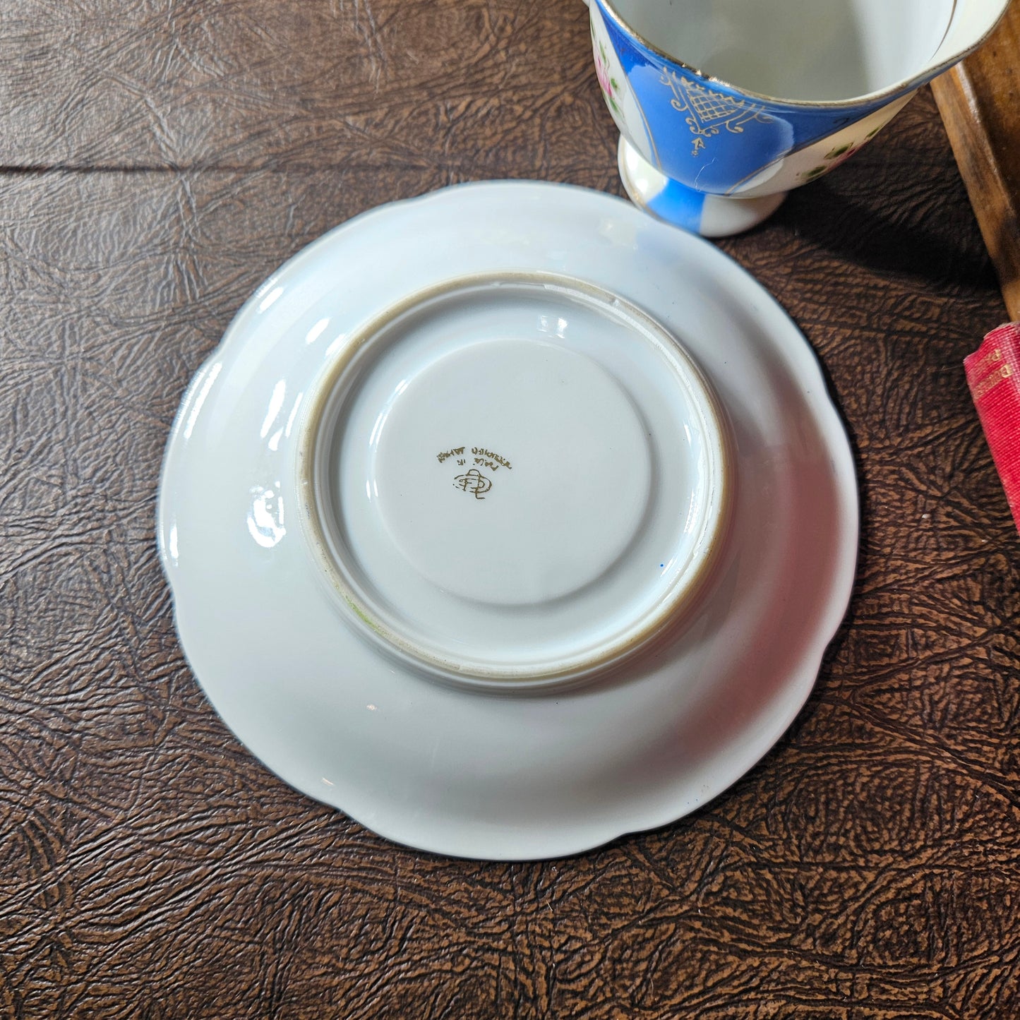 Vintage Colclough Bone China Blue Demitasse Cup and Saucer