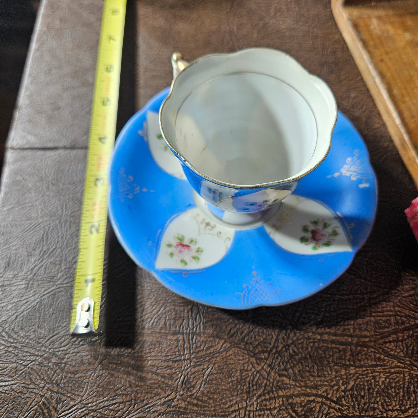 Vintage Colclough Bone China Blue Demitasse Cup and Saucer