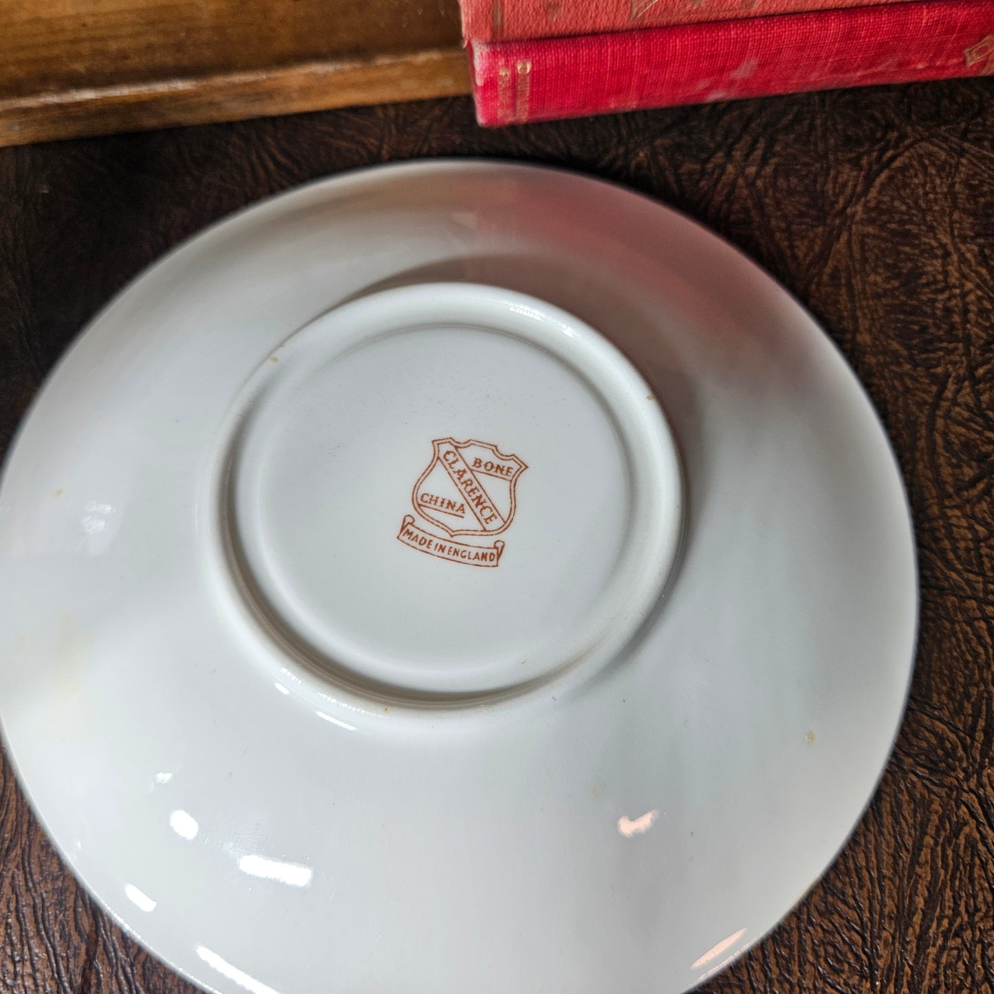 Vintage Bone China Teacup and Saucer Purple Floral England
