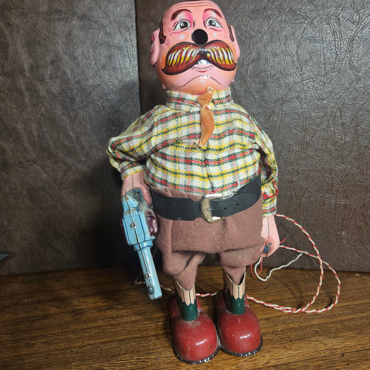 Vintage Cragstan Japan Battery-Operated Cowboy "Pistol Pete" Toy Figure