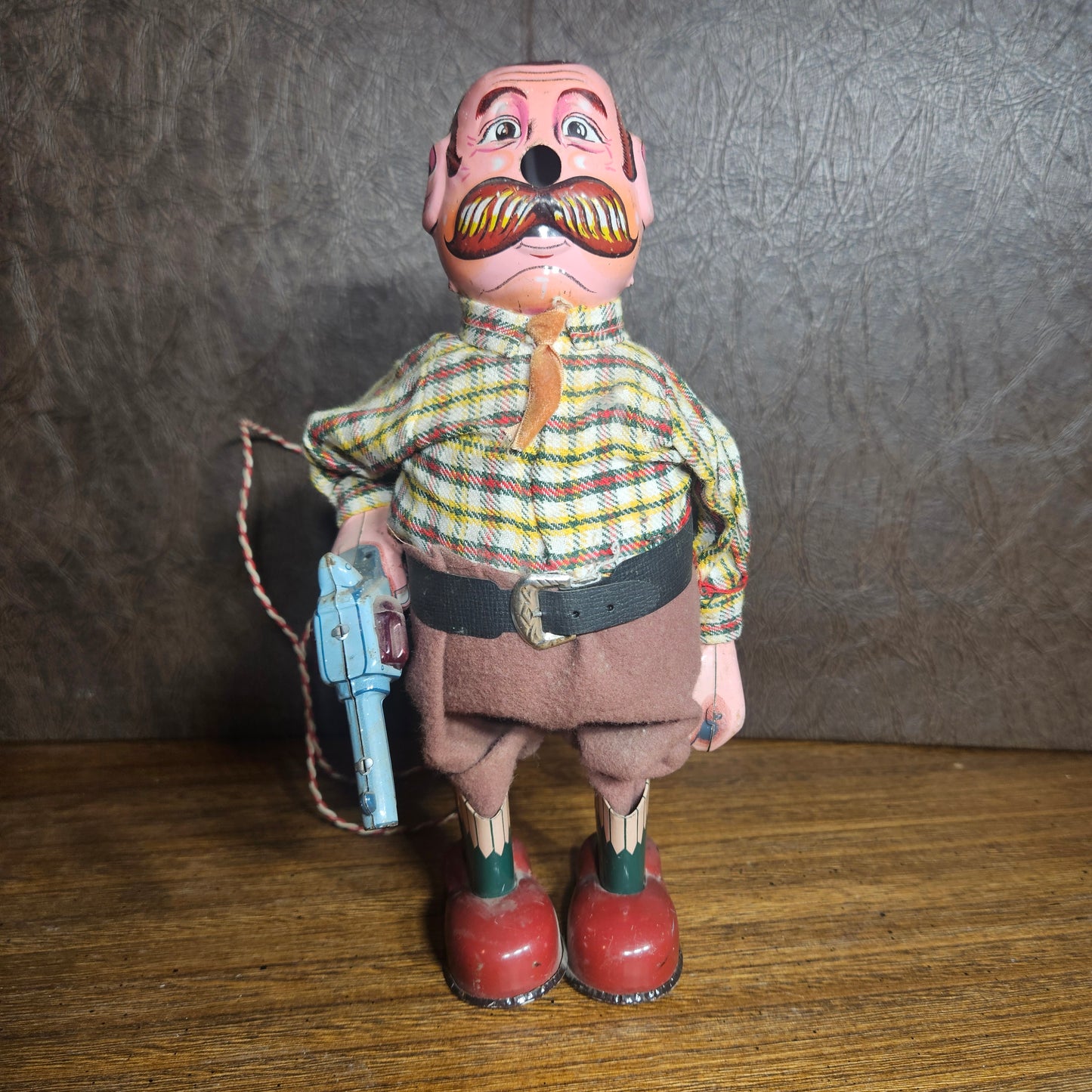 Vintage Cragstan Japan Battery-Operated Cowboy "Pistol Pete" Toy Figure
