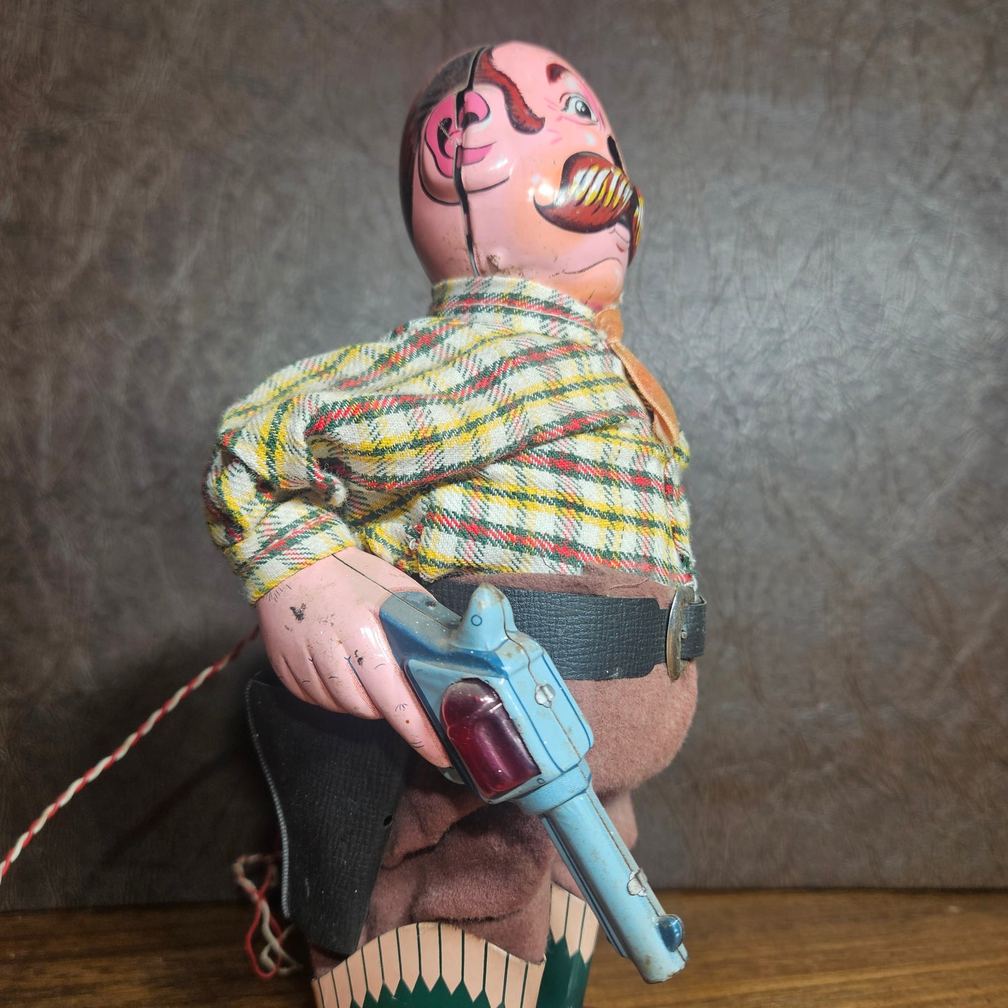 Vintage Cragstan Japan Battery-Operated Cowboy "Pistol Pete" Toy Figure