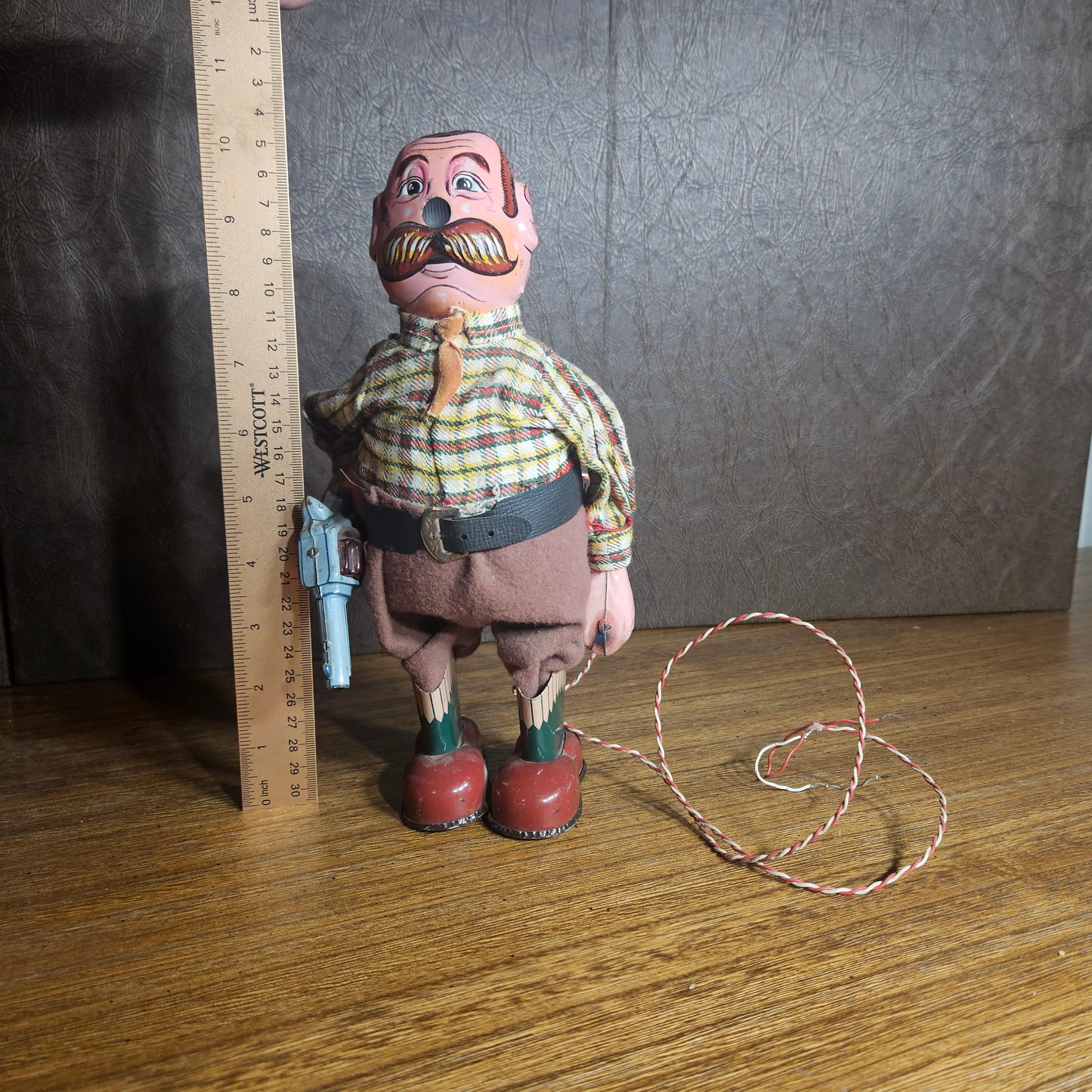 Vintage Cragstan Japan Battery-Operated Cowboy "Pistol Pete" Toy Figure