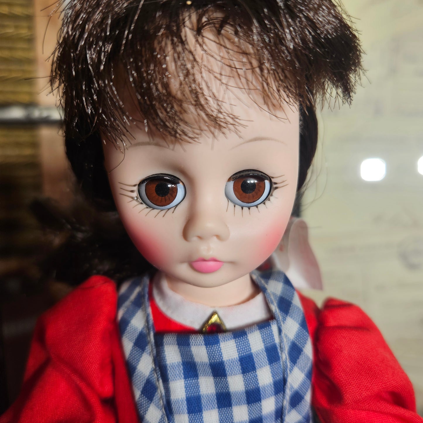 Madame Alexander Jo Doll 1322 Red Dress Blue Gingham w Box