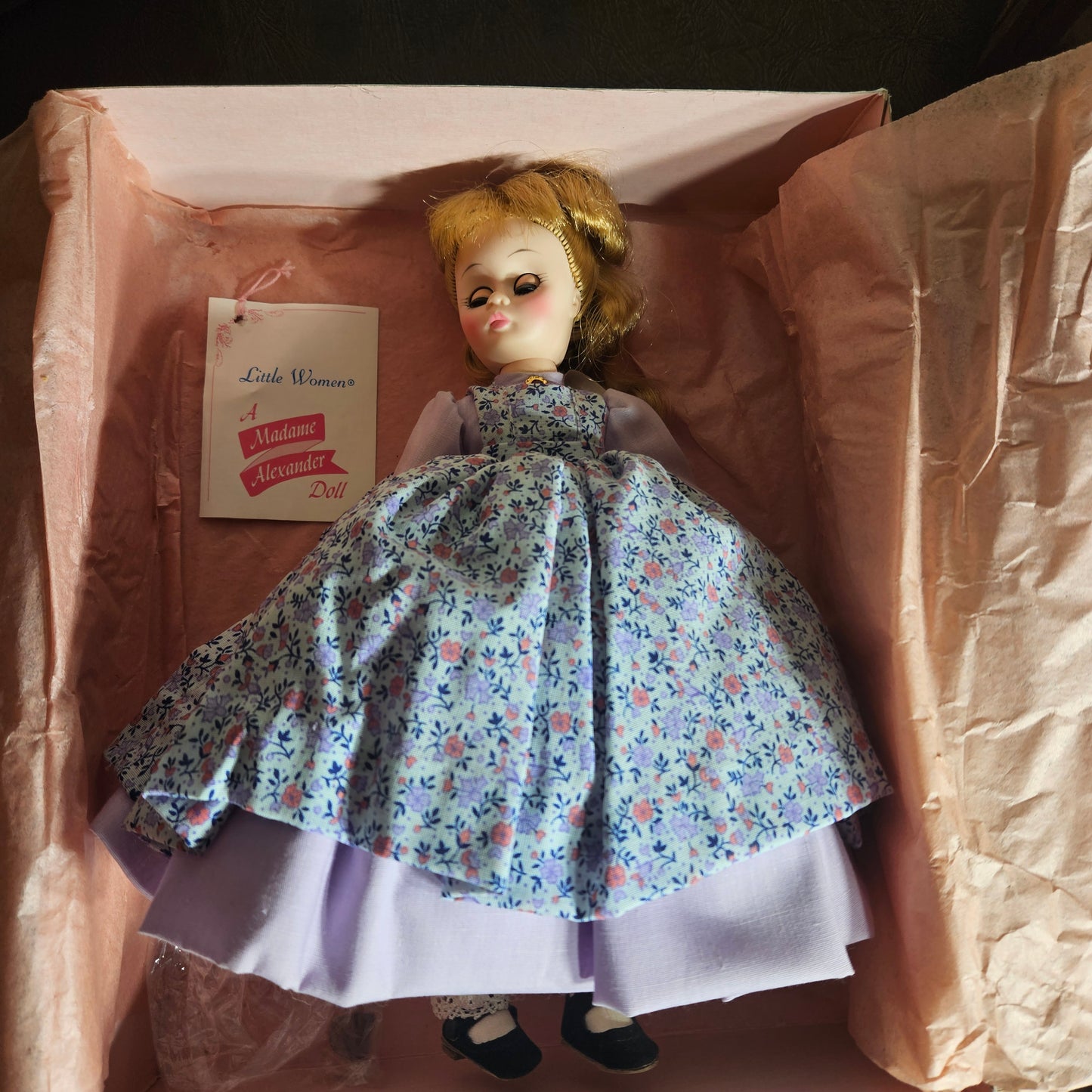 Madame Alexander Amy Doll 1320 Blue Floral Dress Umbrella