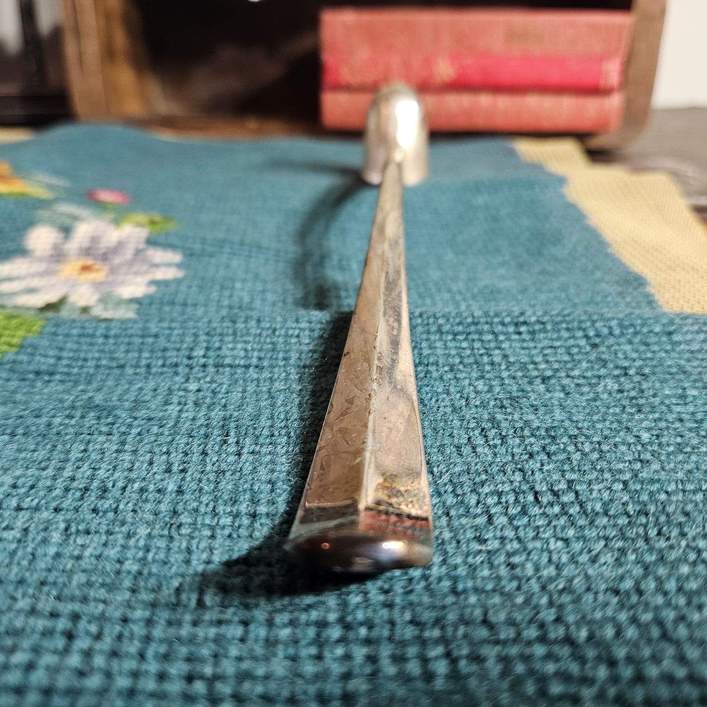 antique silver snuffer tarnished
