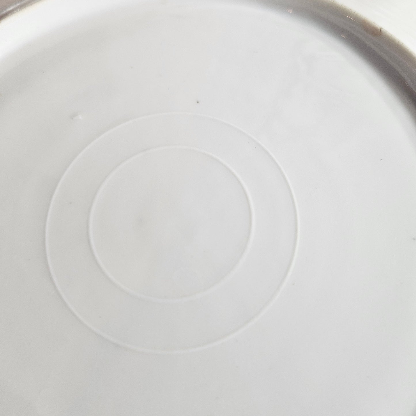 Antique Floral Porcelain Serving Plate with Handles