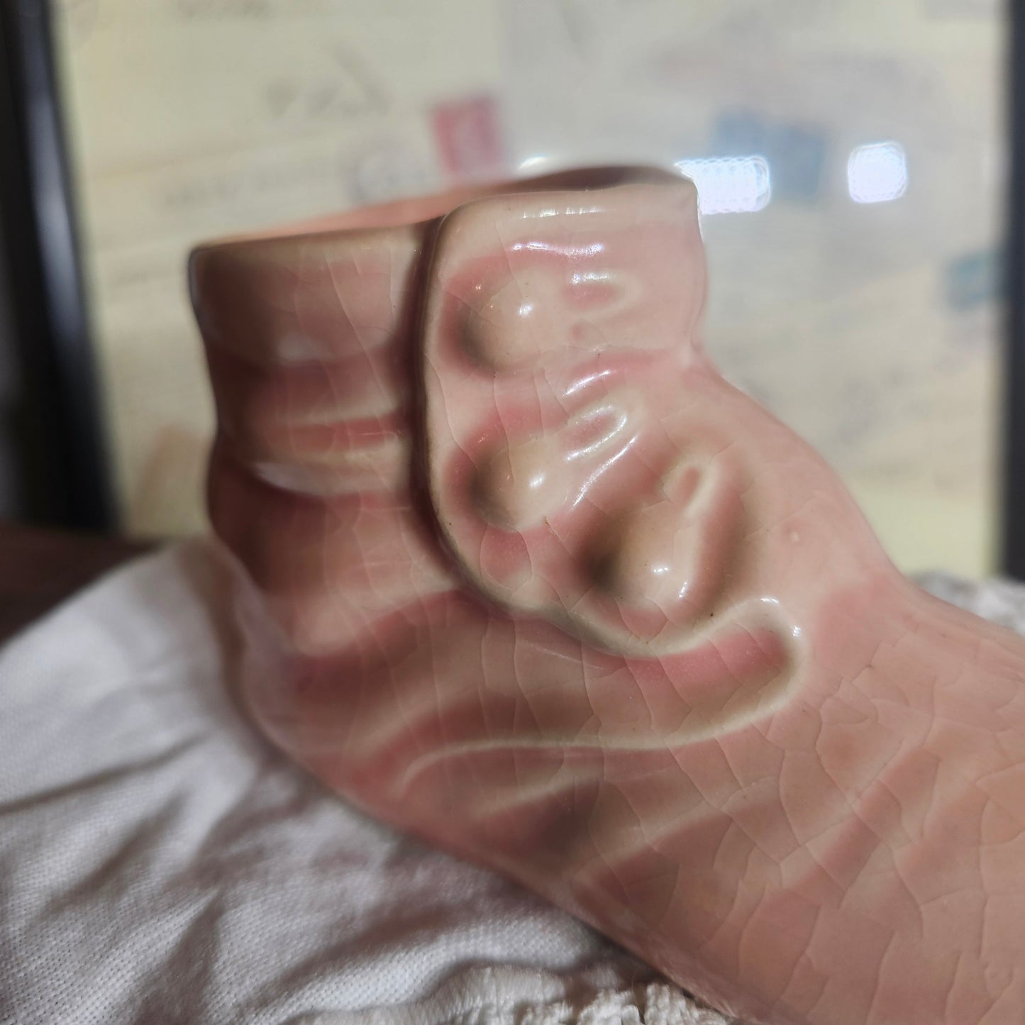 Ceramic Baby Boot Nursery Decor Vintage