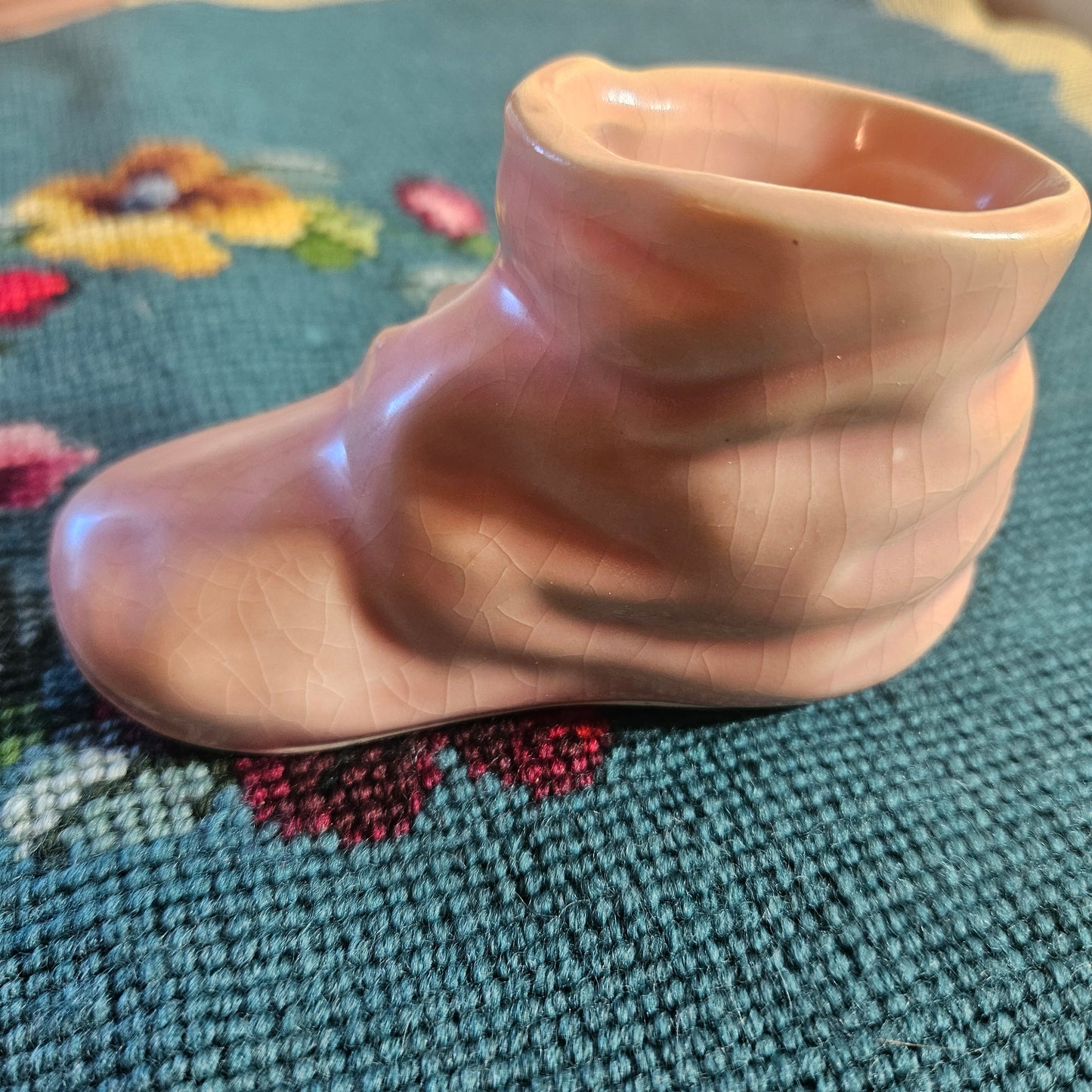 Ceramic Baby Boot Nursery Decor Vintage