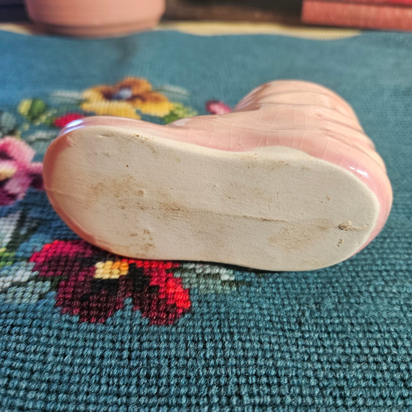 Ceramic Baby Boot Nursery Decor Vintage