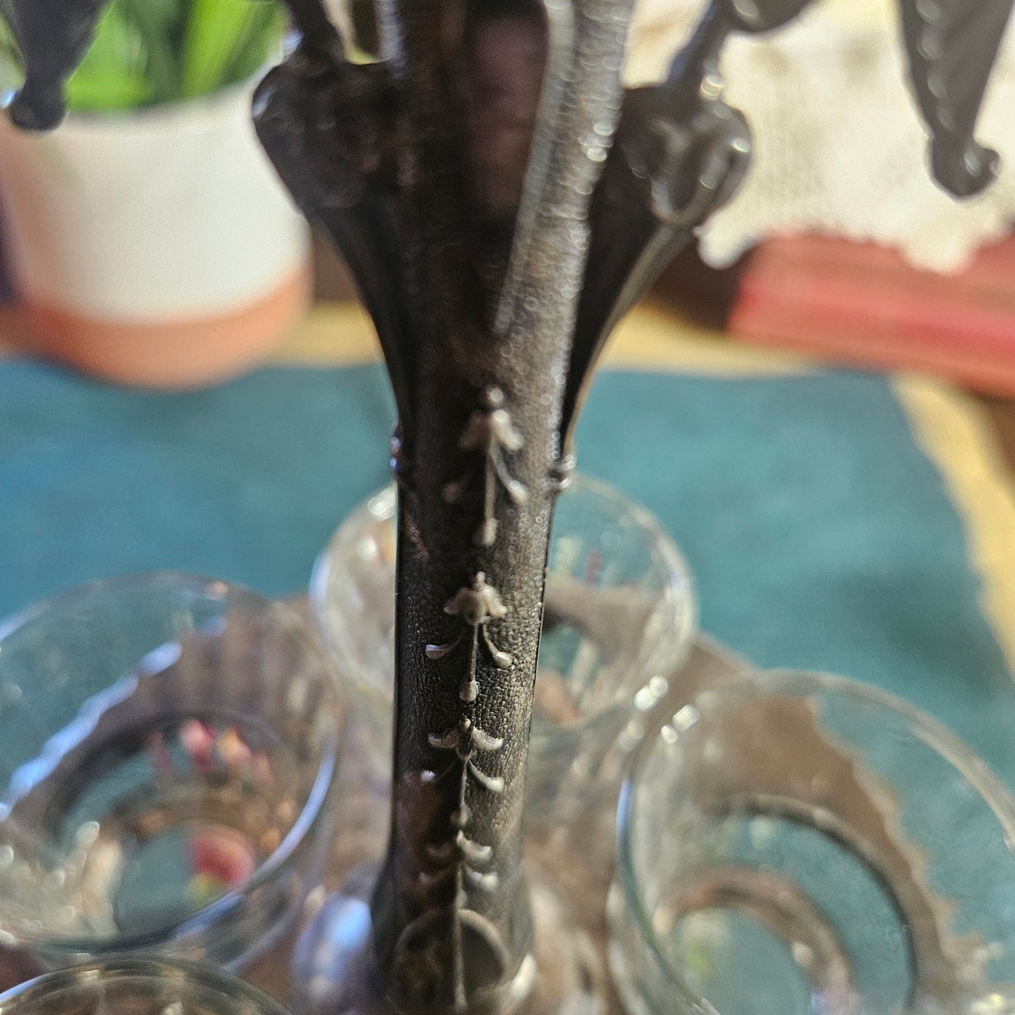 Rogers Bros Silver Plate Barware Set with Glasses