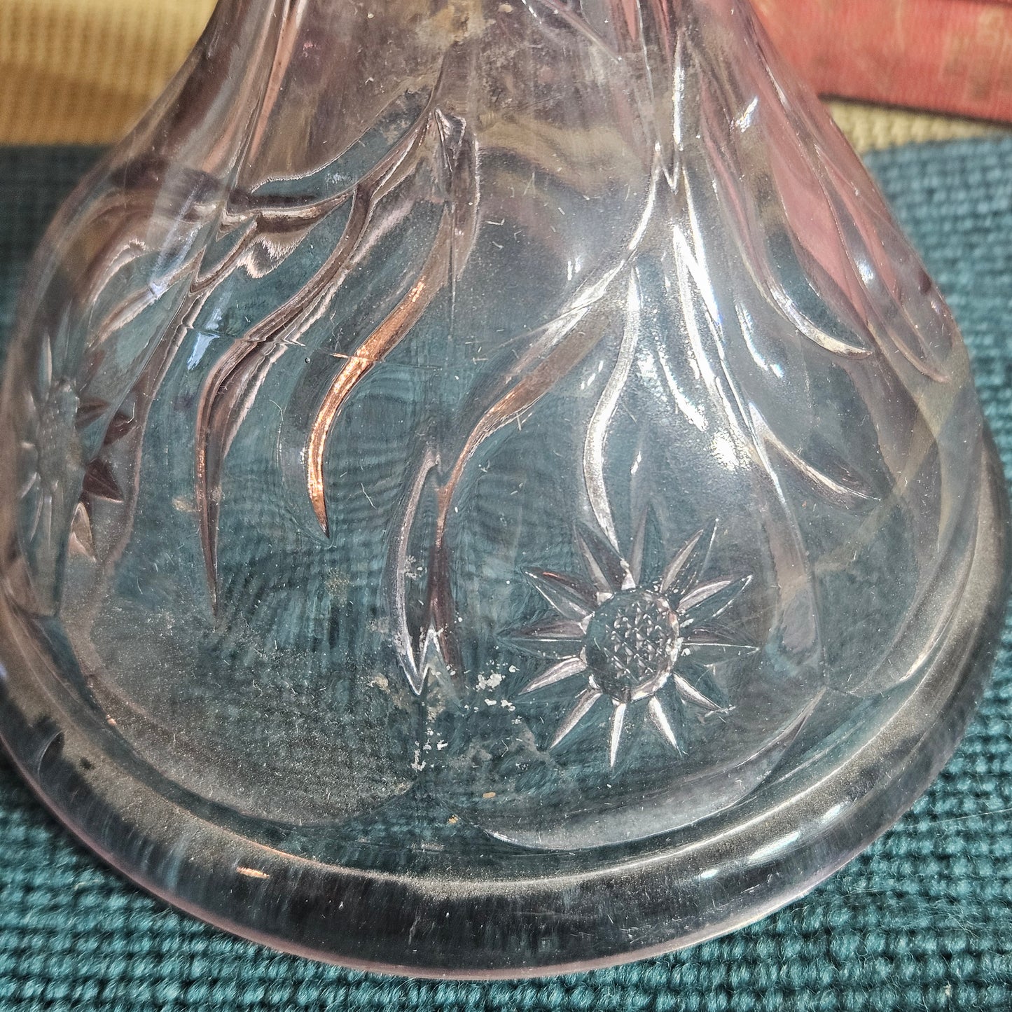 Antique Style Pink Glass Kerosene Lamp