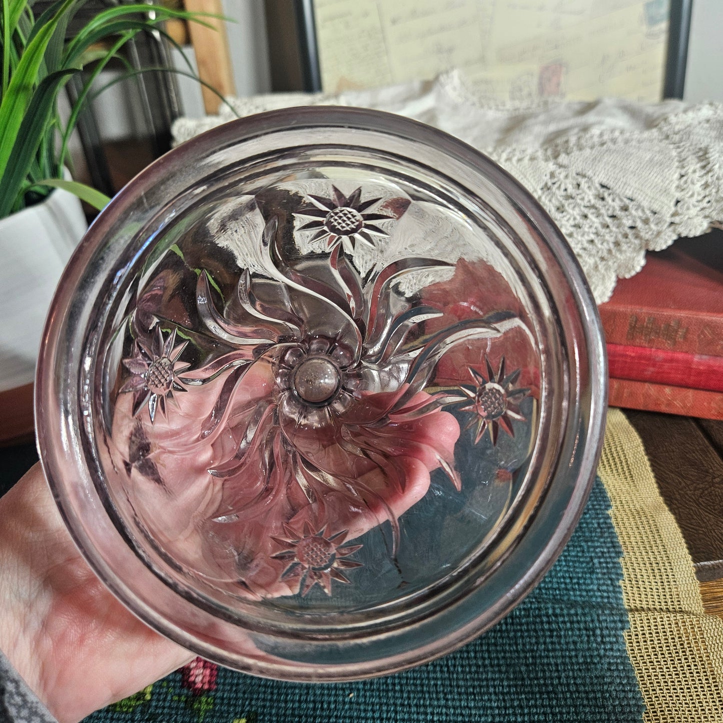 Antique Style Pink Glass Kerosene Lamp