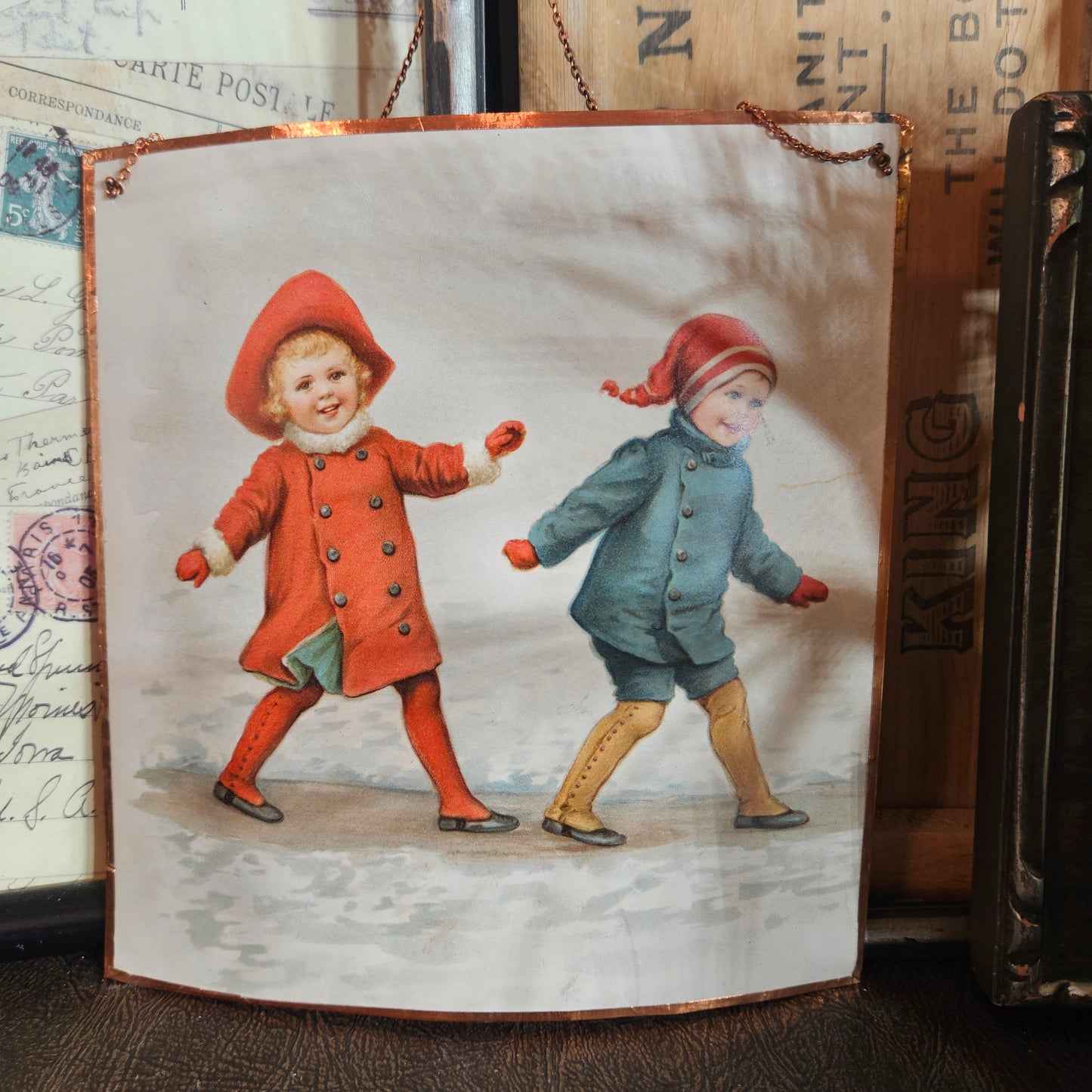 Children Illustration Metal Frame Hanging Decor