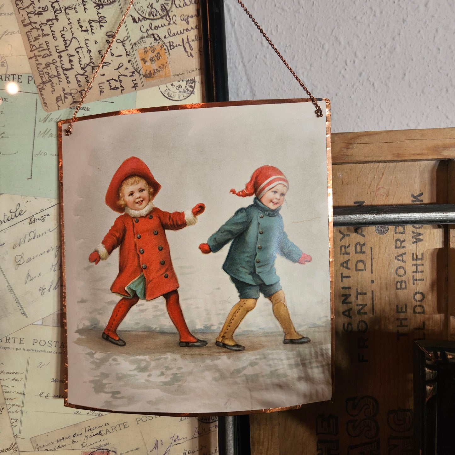Children Illustration Metal Frame Hanging Decor