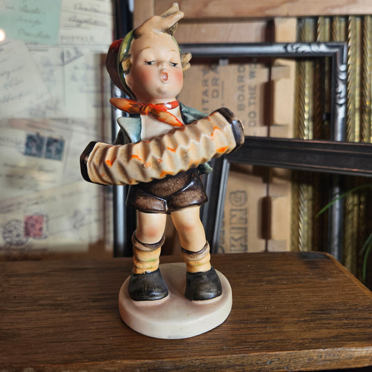 Vintage Hummel Accordion Boy Figurine TMK1 Crown Mark