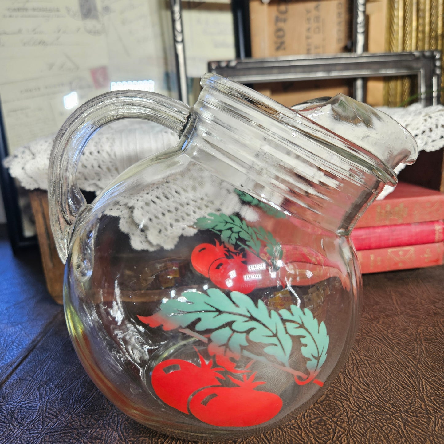 Tomato Glass Pitcher