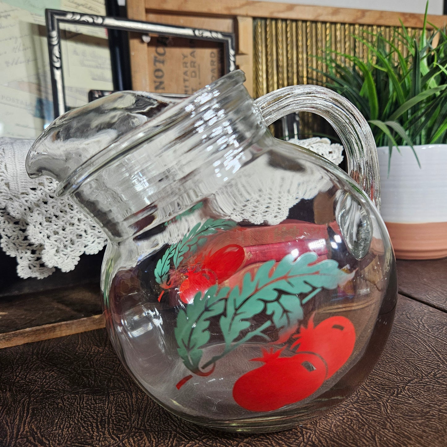 Tomato Glass Pitcher