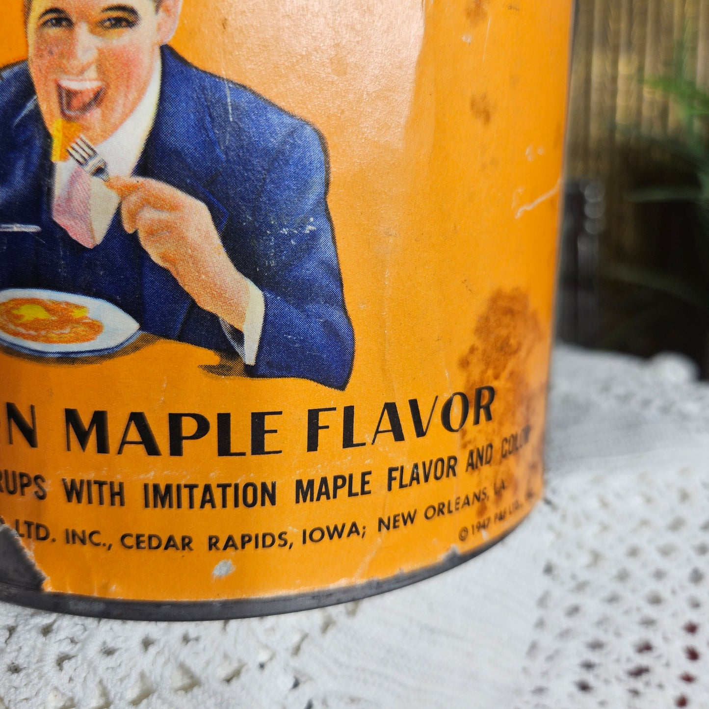Penick Waffle Syrup Advertising Tin